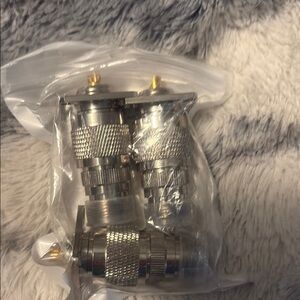 Silver Coaxial Connectors N male to uhf female (not tv)